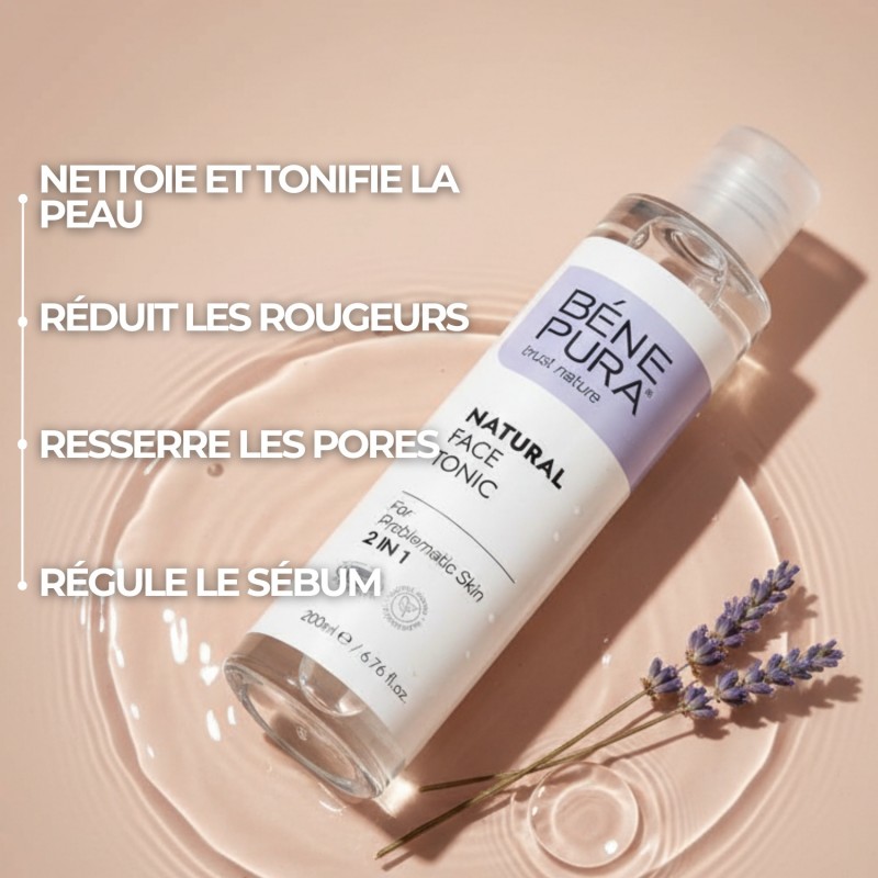 Tonique pour le visage Naturel 2 en 1 - 200ml