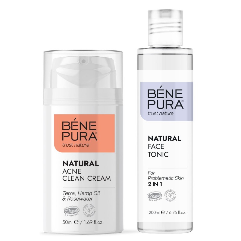 Creme visage Naturelle pour peau Acneique et Tonique pour le visage Naturel 2 en 1 - GMC