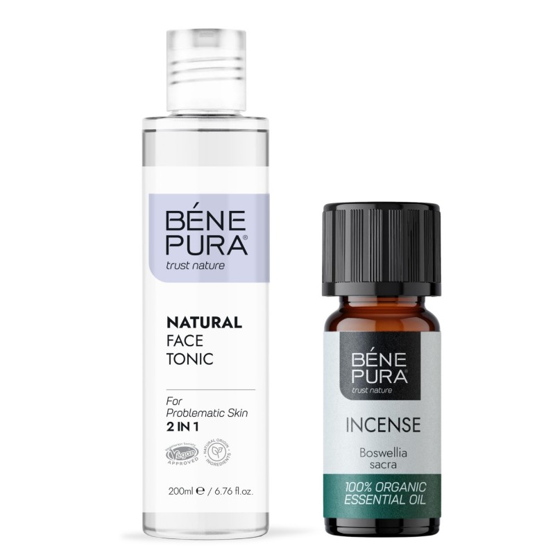 Tonique pour le visage Naturel 2 en 1 et Bio Huile essentielle de Encens Oliban - GMC