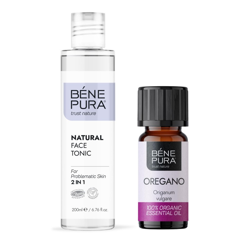 Tonique pour le visage Naturel 2 en 1 et Bio Huile essentielle de Origan Vulgaire - GMC