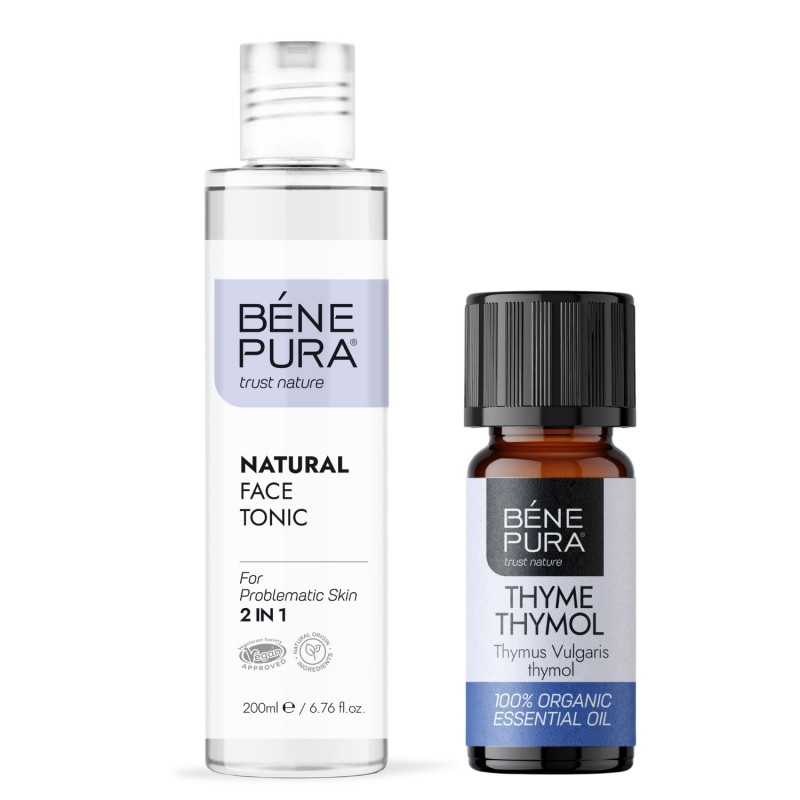 Tonique pour le visage Naturel 2 en 1 et Bio Huile essentielle de Thym à Thymol - Comparaison de produits
