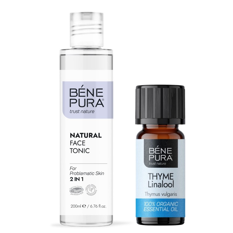 Tonique pour le visage Naturel 2 en 1 et Bio Huile essentielle de Thym à Linalol - GMC