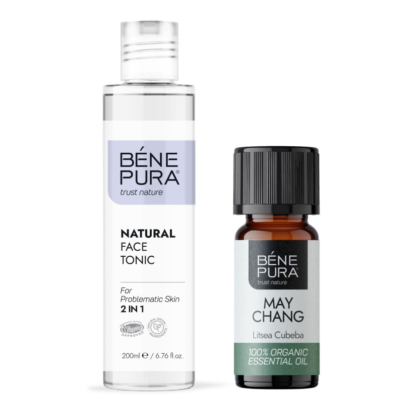 Tonique pour le visage Naturel 2 en 1 et Bio Huile essentielle de Litsée Citronnée - GMC