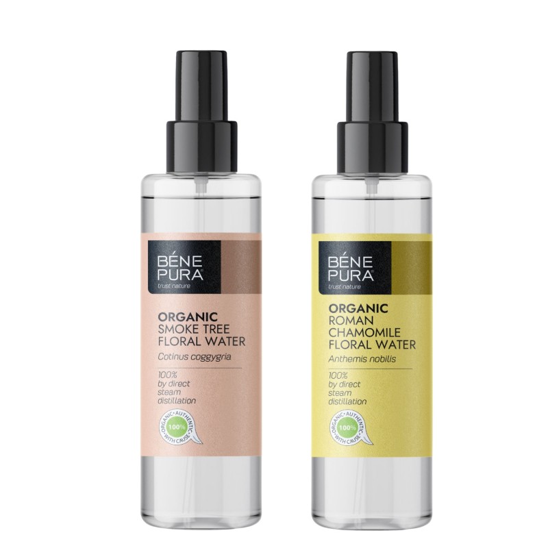 Bio Eau florale Arbre à Perruques et Bio Eau florale Camomille Romaine - 