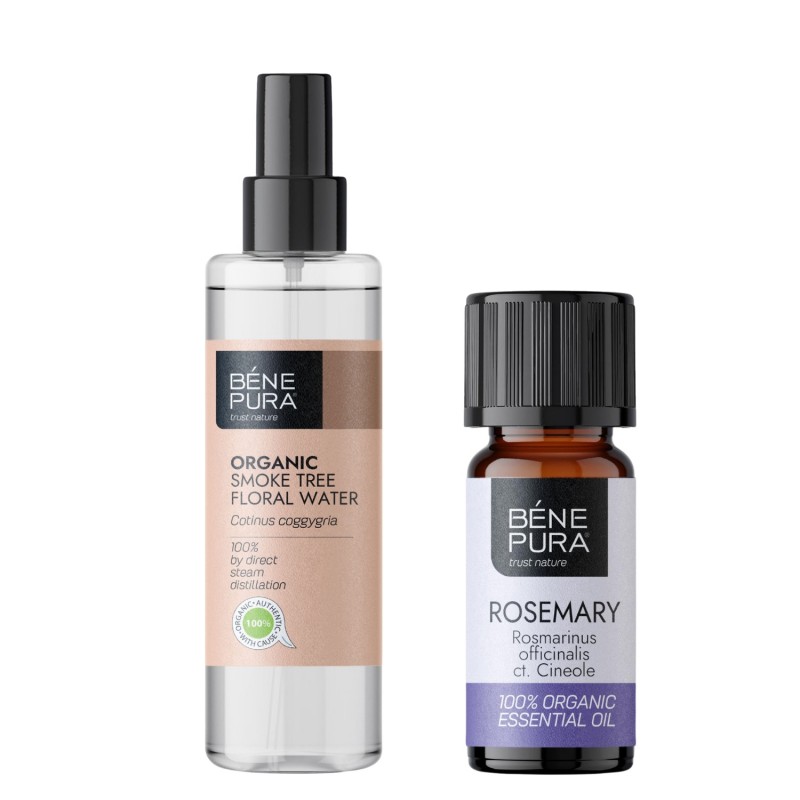 Bio Eau florale Arbre à Perruques et Bio Huile essentielle de Romarin à Cinéole - GMC