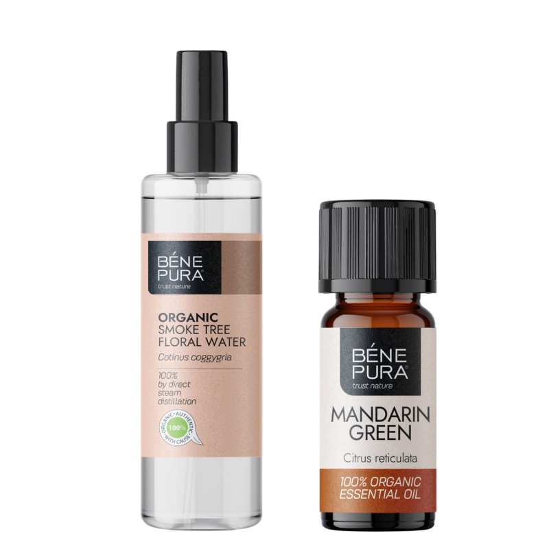 Bio Eau florale Arbre à Perruques et Bio Huile essentielle de Mandarine Verte - GMC