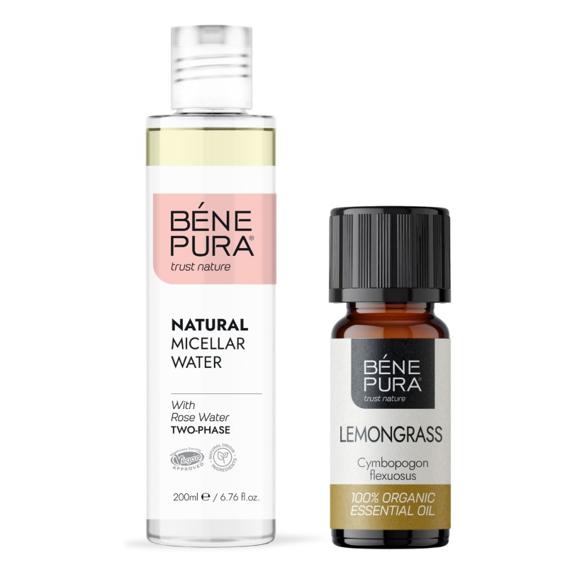 Eau micellaire Naturelle Biphase et Bio Huile essentielle de Lemongrass - Comparaison de produits