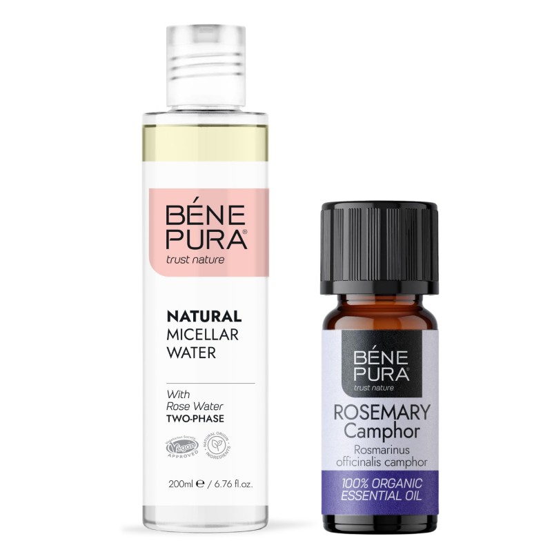 Eau micellaire Naturelle Biphase et Bio Huile essentielle de Romarin Camphré - Comparaison de produits