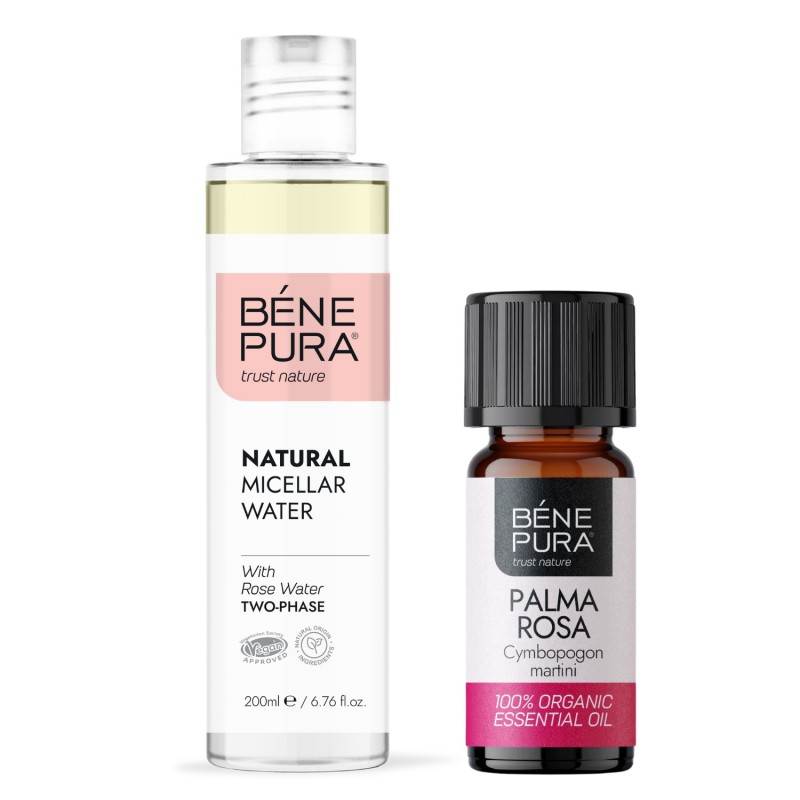 Eau micellaire Naturelle Biphase et Bio Huile essentielle de Palmarosa - Comparaison de produits