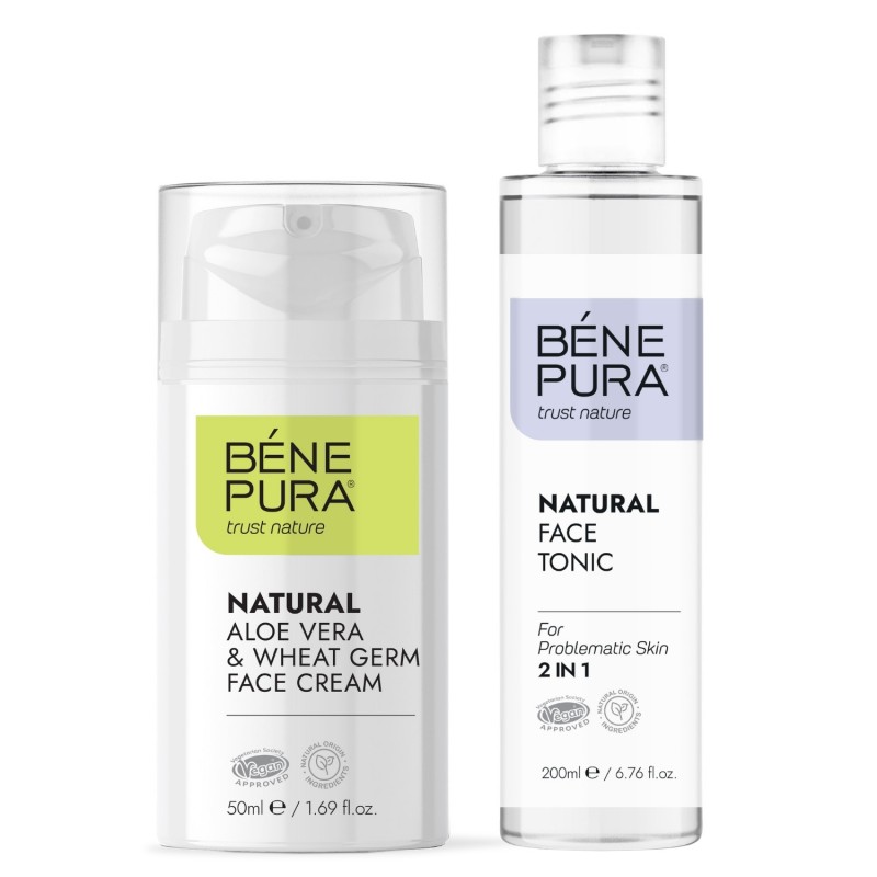 Tonique pour le visage Naturel 2 en 1 et Creme visage Naturelle à l'Aloe Vera - GMC