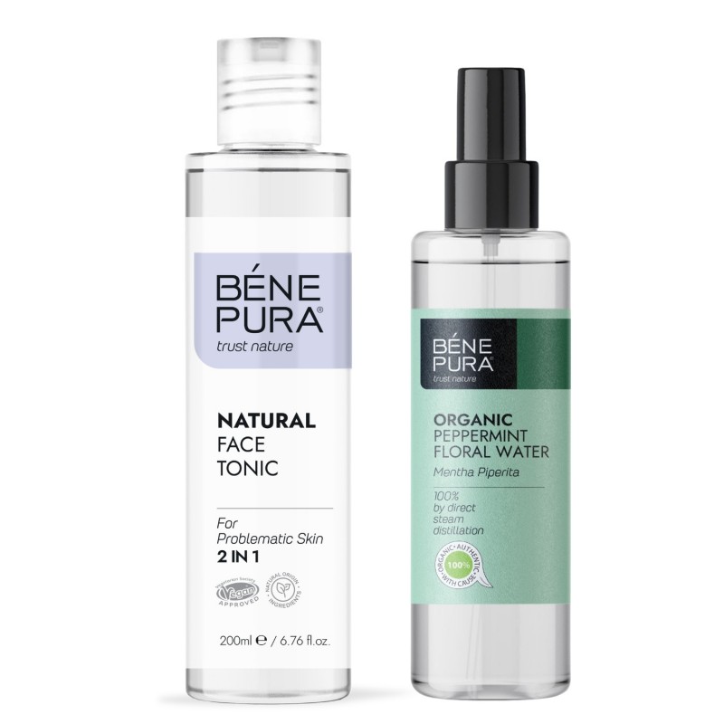 Tonique pour le visage Naturel 2 en 1 et Bio Eau florale Menthe - Comparaison de produits