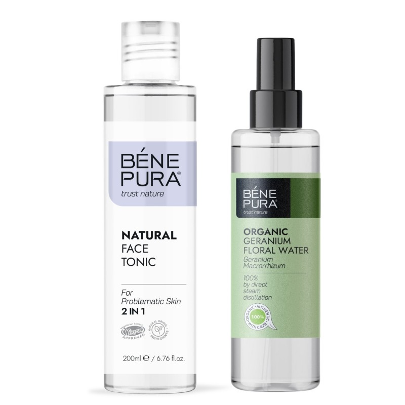 Tonique pour le visage Naturel 2 en 1 et Bio Eau florale Géranium - GMC