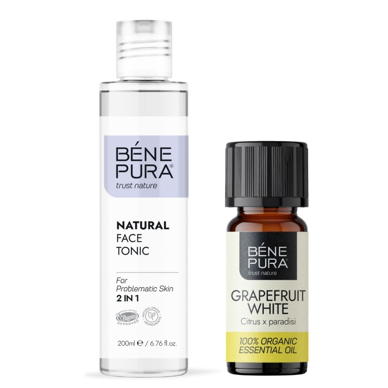 Tonique pour le visage Naturel 2 en 1 et Bio Huile essentielle de Pamplemousse blanc - GMC