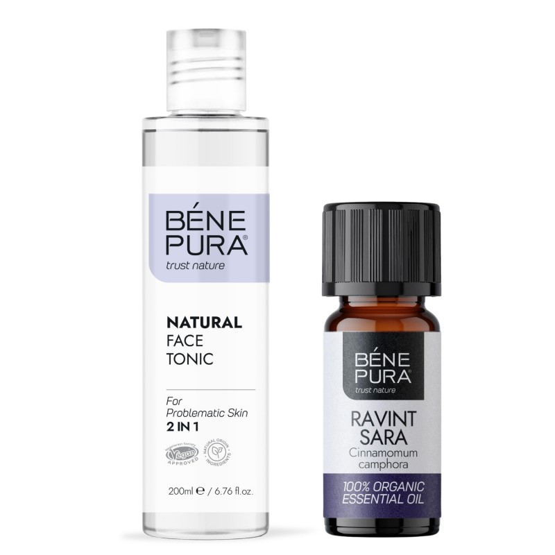 Tonique pour le visage Naturel 2 en 1 et Bio Huile essentielle de Ravintsara - GMC