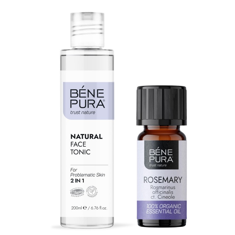 Tonique pour le visage Naturel 2 en 1 et Bio Huile essentielle de Romarin à Cinéole - GMC