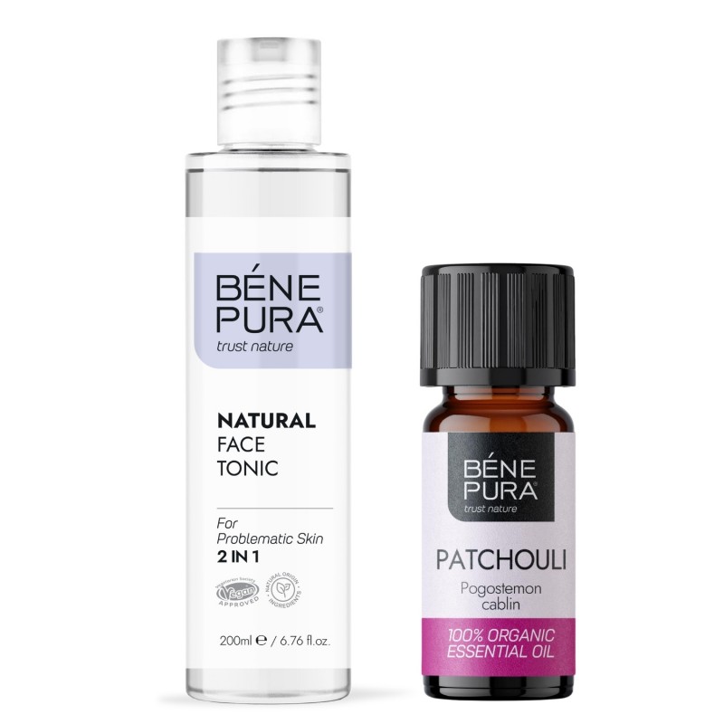 Tonique pour le visage Naturel 2 en 1 et Bio Huile essentielle de Patchouli - GMC