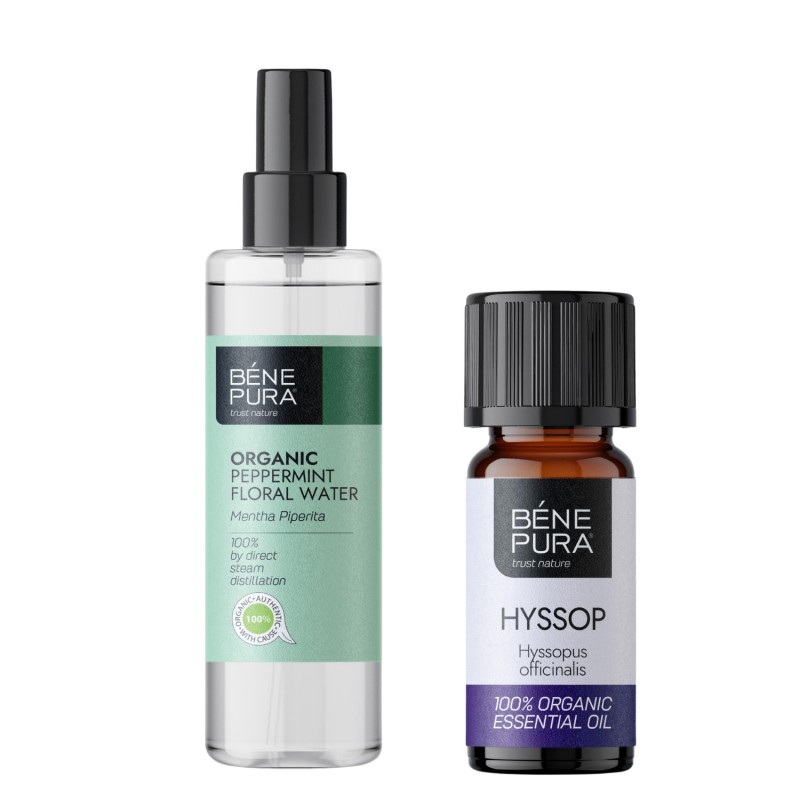 Bio Eau florale Menthe et Bio Huile essentielle de Hysope Couchée - GMC