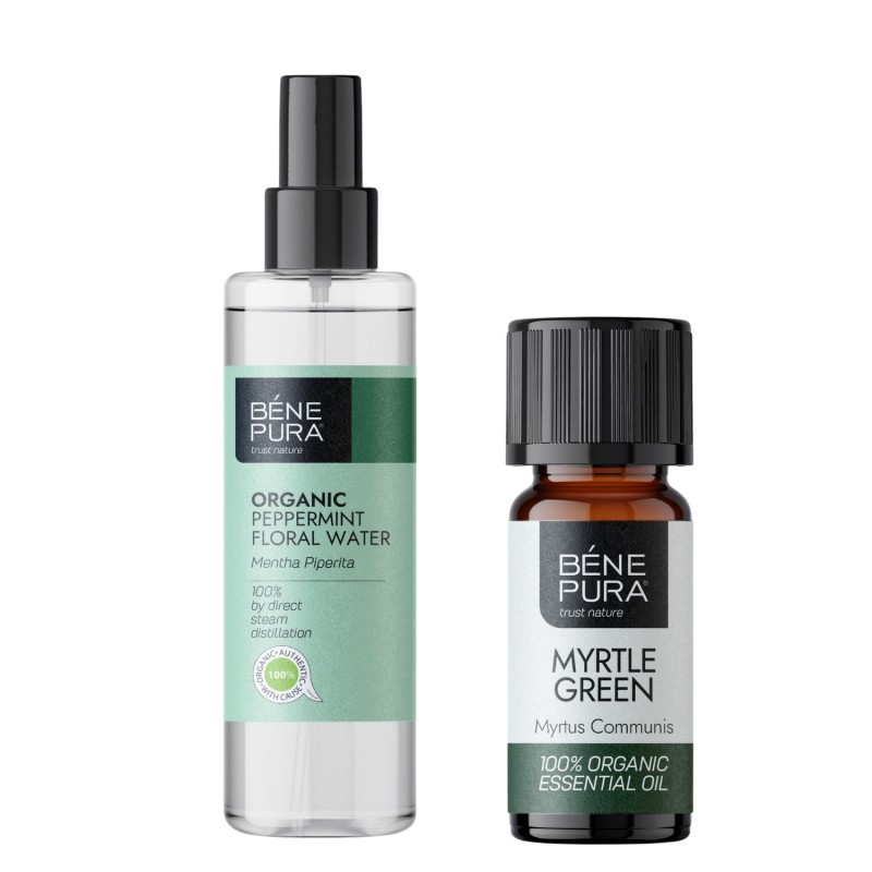 Bio Eau florale Menthe et Bio Huile essentielle de Myrte Verte - GMC