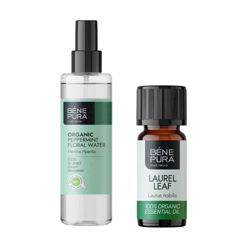 Bio Eau florale Menthe et Bio Huile essentielle de Laurier Noble - GMC