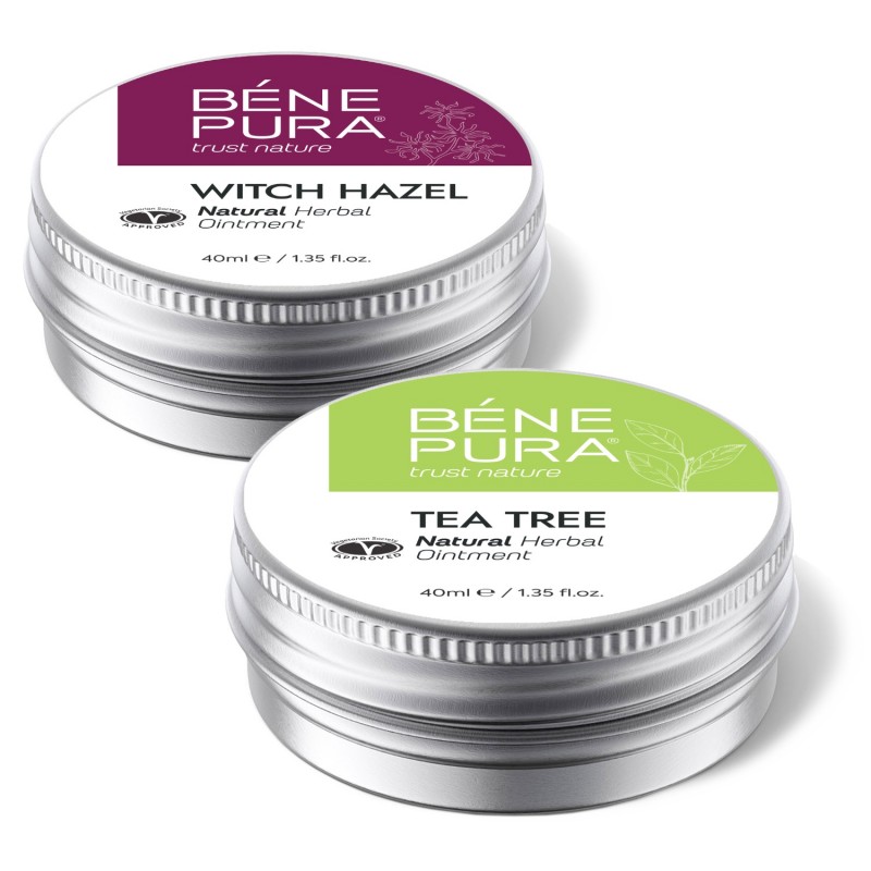 Pommade pour Hémorroïdes à l'Hamamélis et Pommade Tea Tree pour les Éruptions cutanées et Démangeaisons - GMC
