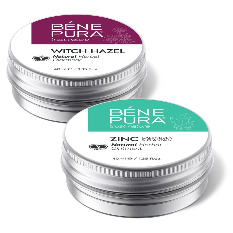 Pommade pour Hémorroïdes à l'Hamamélis et Pommade Oxyde de Zinc pour les Éruptions cutanées et Démangeaisons - GMC