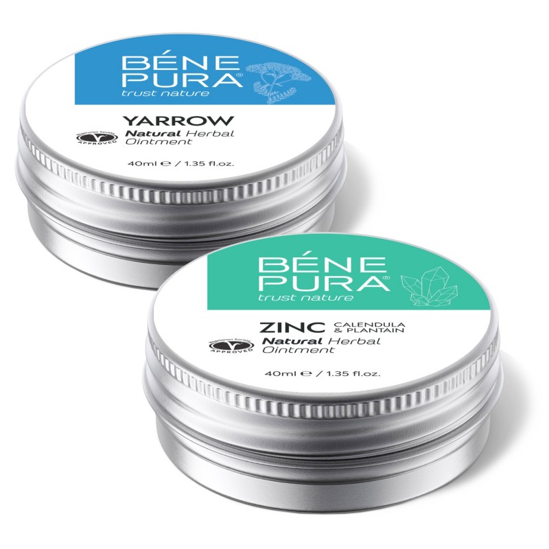 Pommade pour Hémorroïdes à l'Achillée Millefeuille Blanche et Pommade Oxyde de Zinc pour les Éruptions cutanées et Démangeaisons - GMC