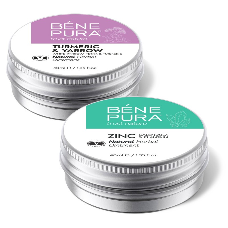 Hemorrelax pommade pour Hémorroïdes à l'Achillée Millefeuille Blanche, Tetra et Curcuma et Pommade Oxyde de Zinc pour les Éruptions cutanées et Démangeaisons - GMC