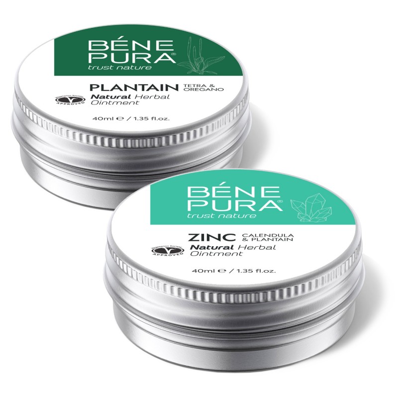 Pommade Plantain pour les Éruptions cutanées et Démangeaisons et Pommade Oxyde de Zinc pour les Éruptions cutanées et Démangeaisons - GMC