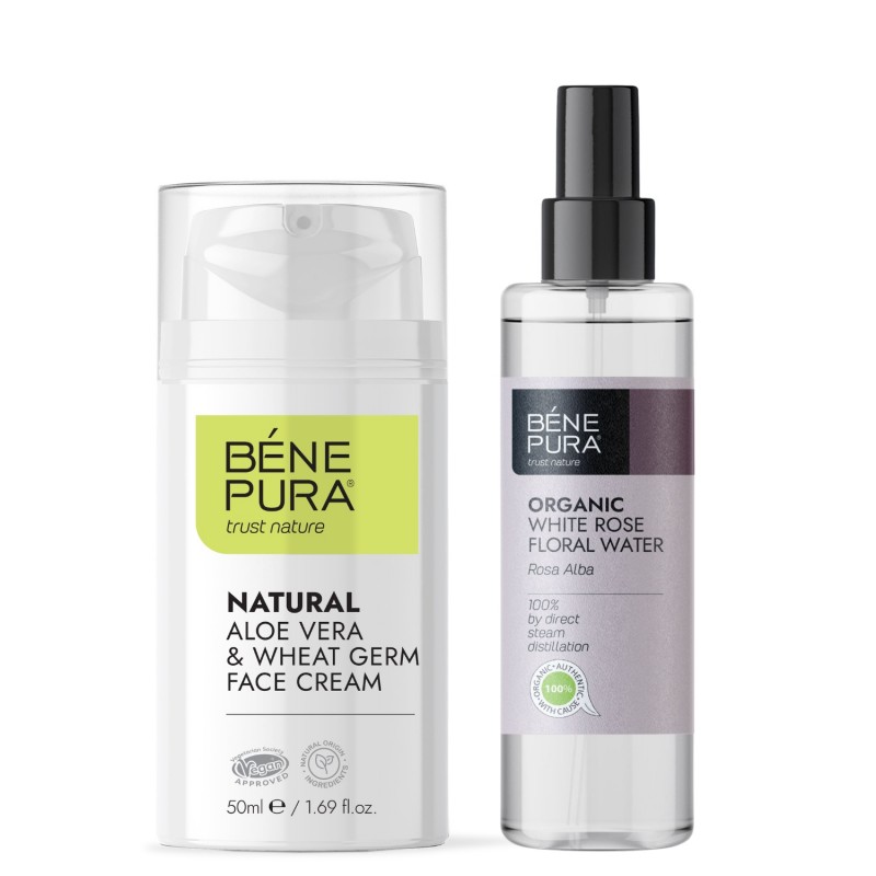 Creme visage Naturelle à l'Aloe Vera et Bio Eau florale Rosa Alba - GMC