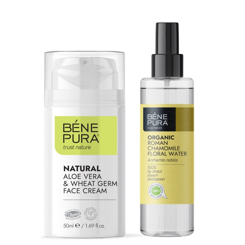 Creme visage Naturelle à l'Aloe Vera et Bio Eau florale Camomille Romaine - GMC