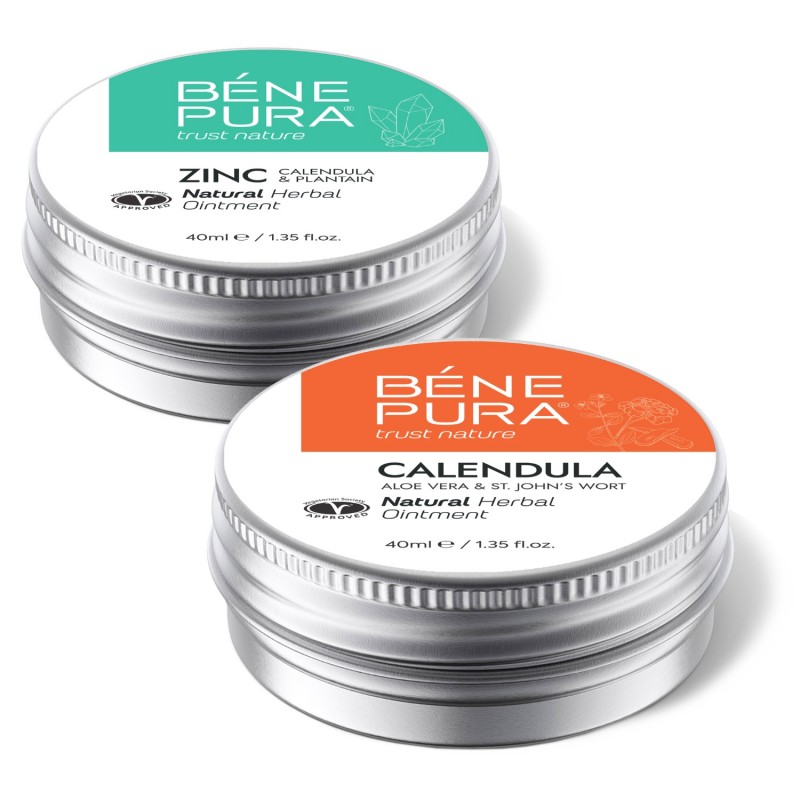 Pommade Oxyde de Zinc pour les Éruptions cutanées et Démangeaisons et Pommade au Calendula pour Plaies, Brûlures et Cicatrices à l'Aloe Vera et Millepertuis - Comparaison de produits