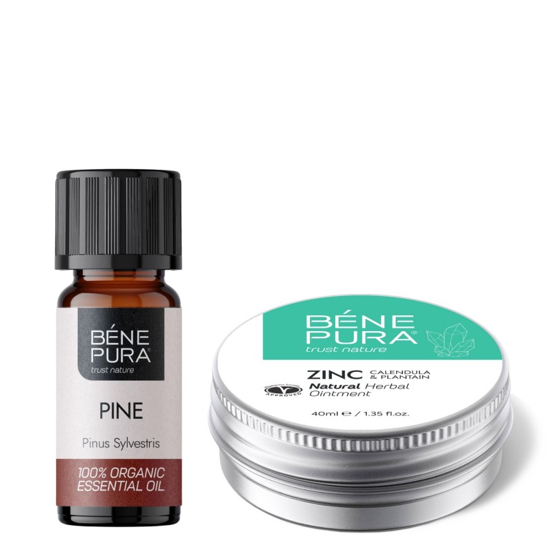 Pommade Oxyde de Zinc pour les Éruptions cutanées et Démangeaisons et Bio Huile essentielle de Pin Sylvestre - GMC