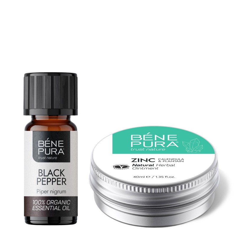 Pommade Oxyde de Zinc pour les Éruptions cutanées et Démangeaisons et Bio Huile essentielle de Poivre Noir - Comparaison de produits