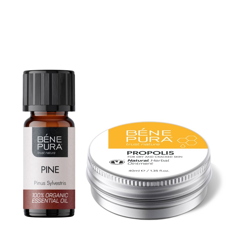 Pommade Propolis pour Peau très Sèche avec 30% Propolis et Bio Huile essentielle de Pin Sylvestre - GMC