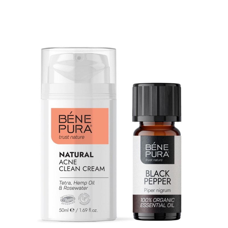 Creme visage Naturelle à l'Acide Hyaluronique et Coenzyme Q10 et Bio Huile essentielle de Poivre Noir - GMC