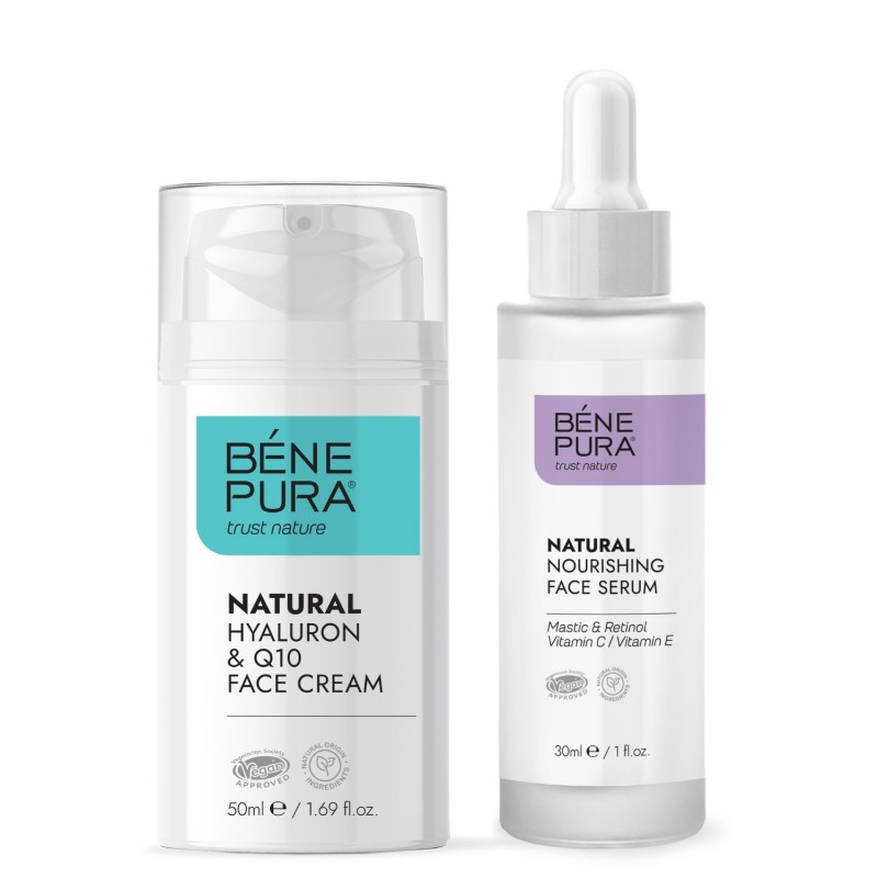 Sérum visage Naturel au Rétinol et Creme visage Naturelle à l'Acide Hyaluronique et Coenzyme Q10 - GMC