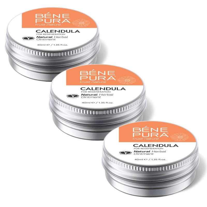 3x Pommade au Calendula pour Plaies, Brûlures et Cicatrices - 40ml - 