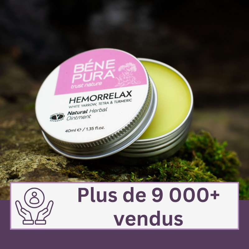 Hemorrelax pommade pour Hémorroïdes à lAchillée Millefeuille Blanche, Tetra et Curcuma - 40ml