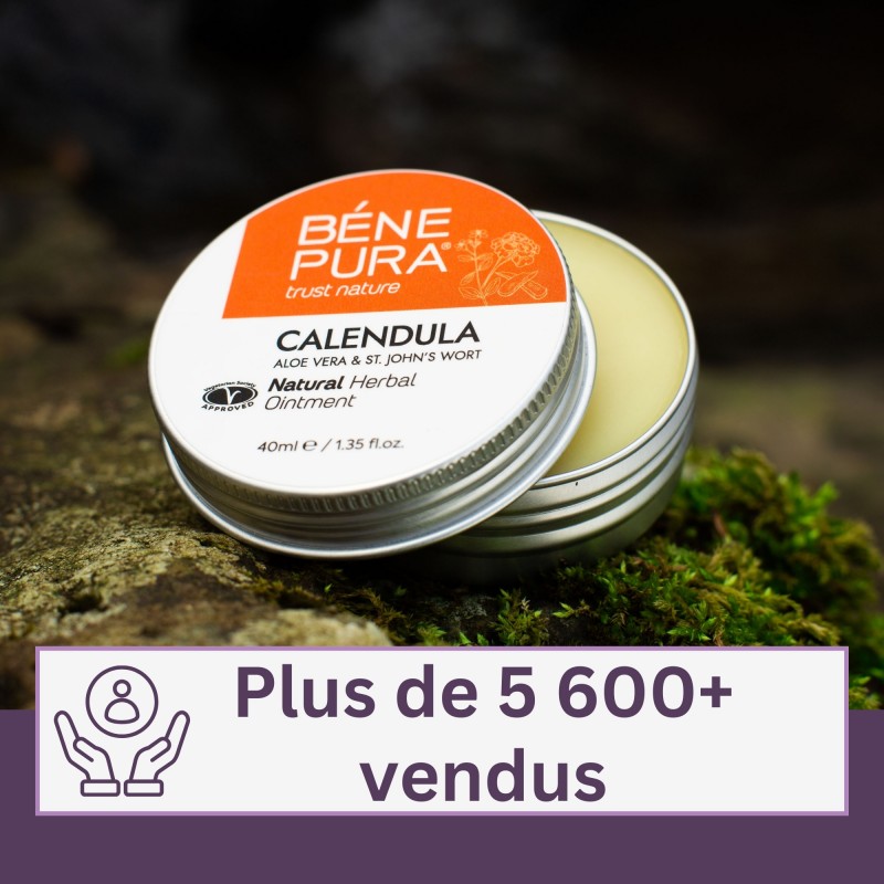 Pommade au Calendula pour Plaies, Brûlures et Cicatrices à lAloe Vera et Millepertuis - 40ml