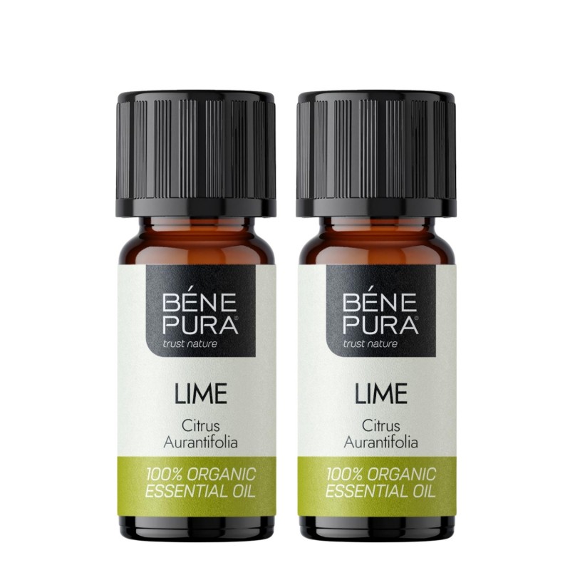 2x Bio Huile essentielle de Citron vert - 10ml 2x Bio Huile essentielle de Citron vert - 10ml - Huiles essentielles