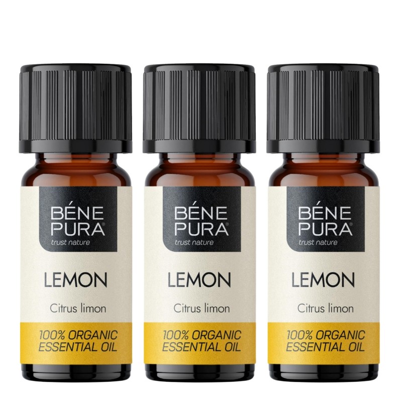 3x Bio Huile essentielle de Citron - 10ml - Huiles essentielles
