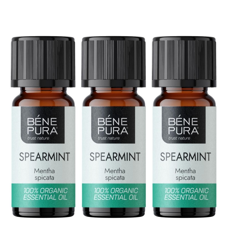 3x Bio Huile essentielle de Menthe verte - 5ml - Sets
