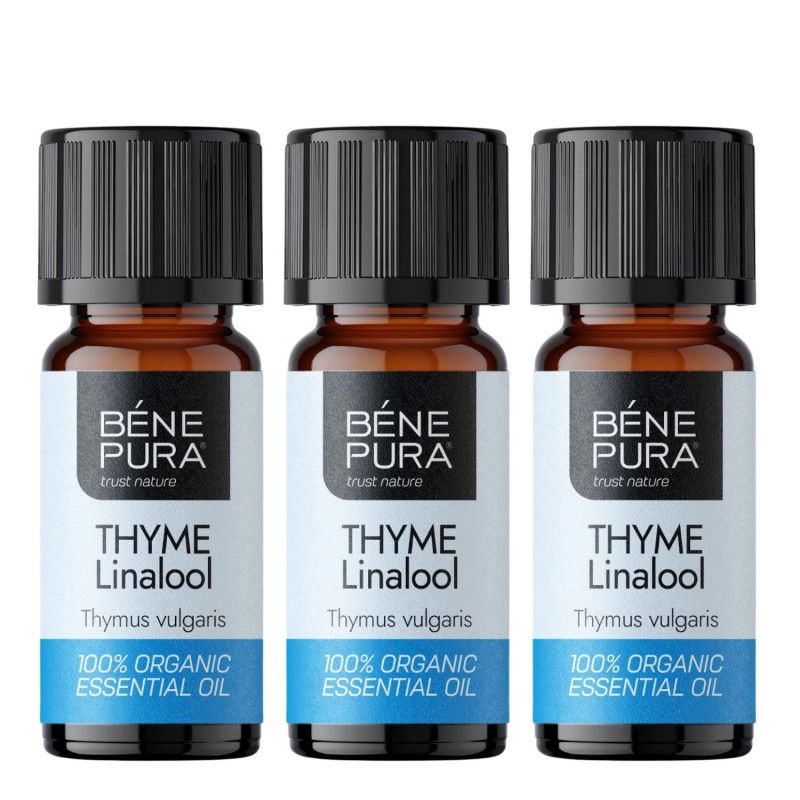3x Bio Huile essentielle de Thym à Linalol - 5ml - Huiles essentielles