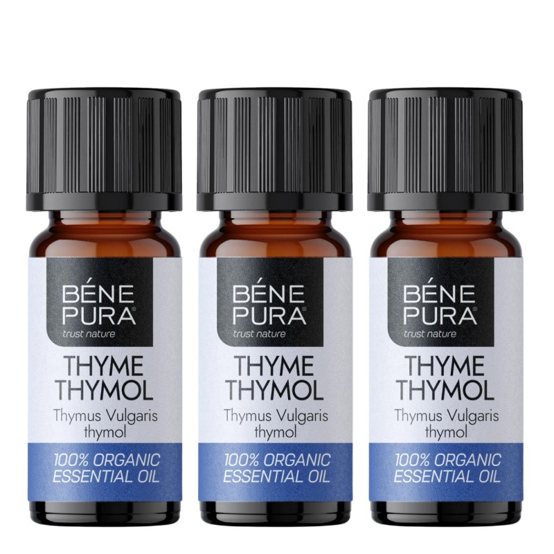 3x Bio Huile essentielle de Thym à Thymol - 5ml - Huiles essentielles