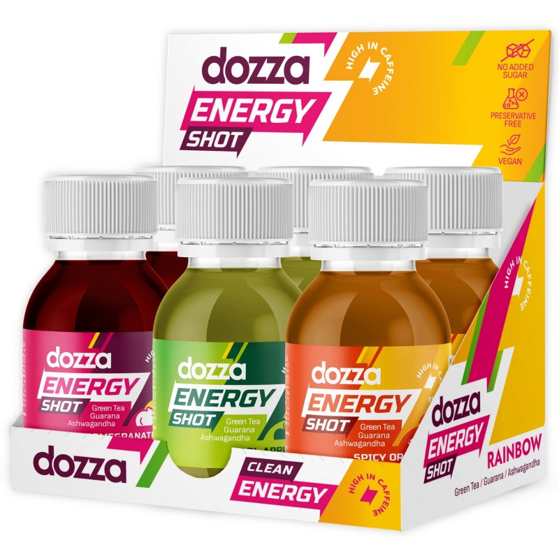 6x Pack DOZZA Energy Rainbow Pack Energy shots - 60ml - Comparaison de produits