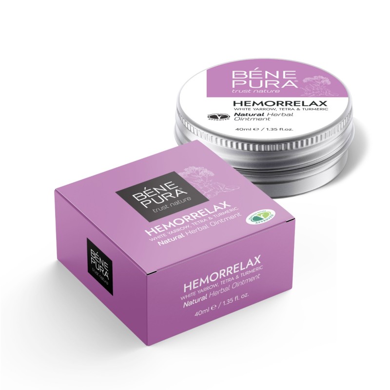 Hemorrelax pommade pour Hémorroïdes à l'Achillée Millefeuille Blanche, Tetra et Curcuma - 40ml - Pommades naturelles