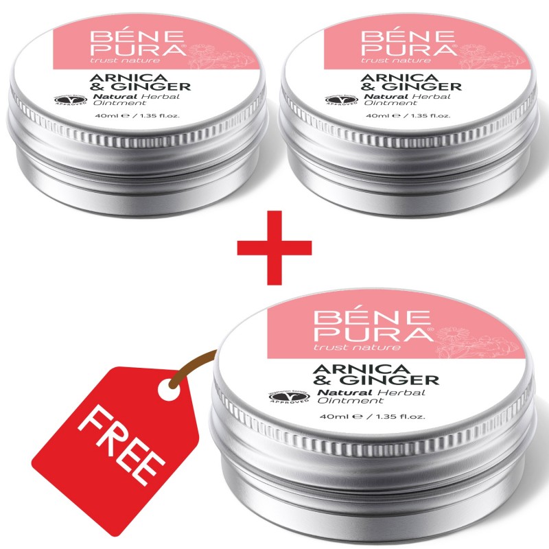 3x Pommade Arnica pour les Bleus et Gonflements au Gingembre - 40ml - Sets