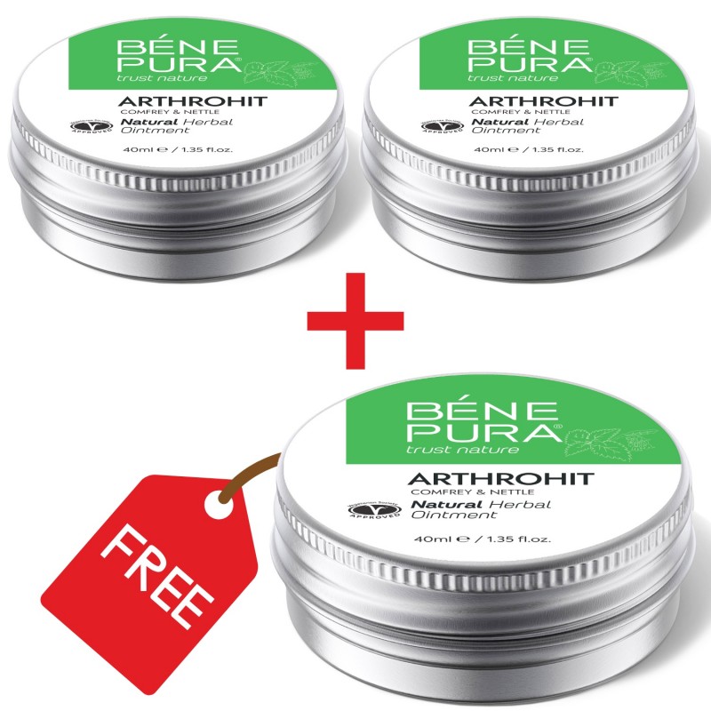 3x Arthrohit pommade de Consoude pour douleurs Articulaires et Musculaires à l'Ortie - 40ml - Comparaison de produits