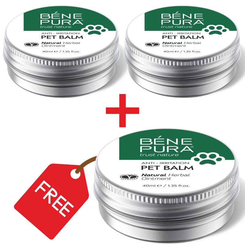 3x Anti Irritations baume pour Coussinet Chien au Plantain - 40ml - Pommades coussinet chien