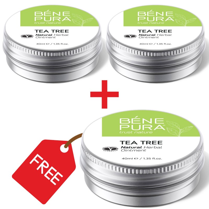 3x Pommade Tea Tree pour les Éruptions cutanées et Démangeaisons - 40ml - Pommades pour demangeaison